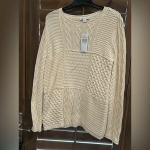 Cold water Creek NWT Women's Cream Sweater Size S